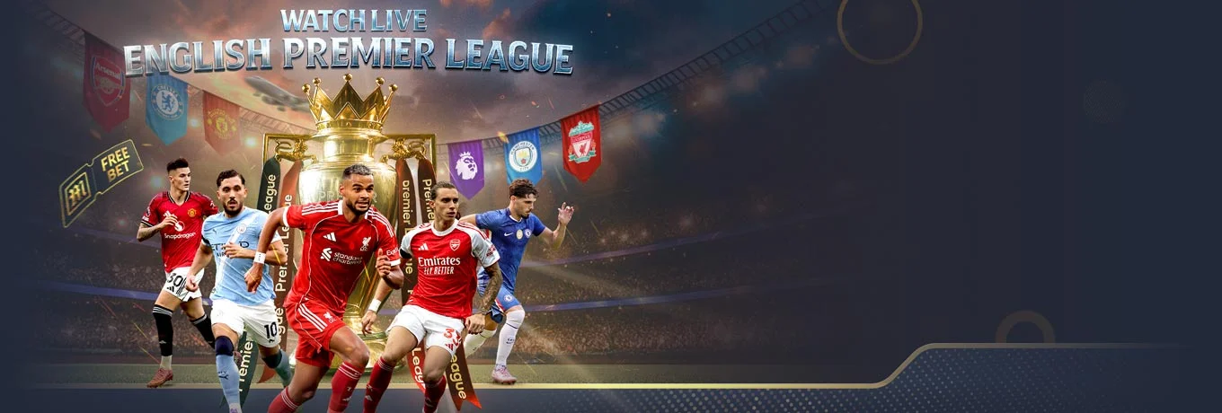 Soccer players promoting Premier League event